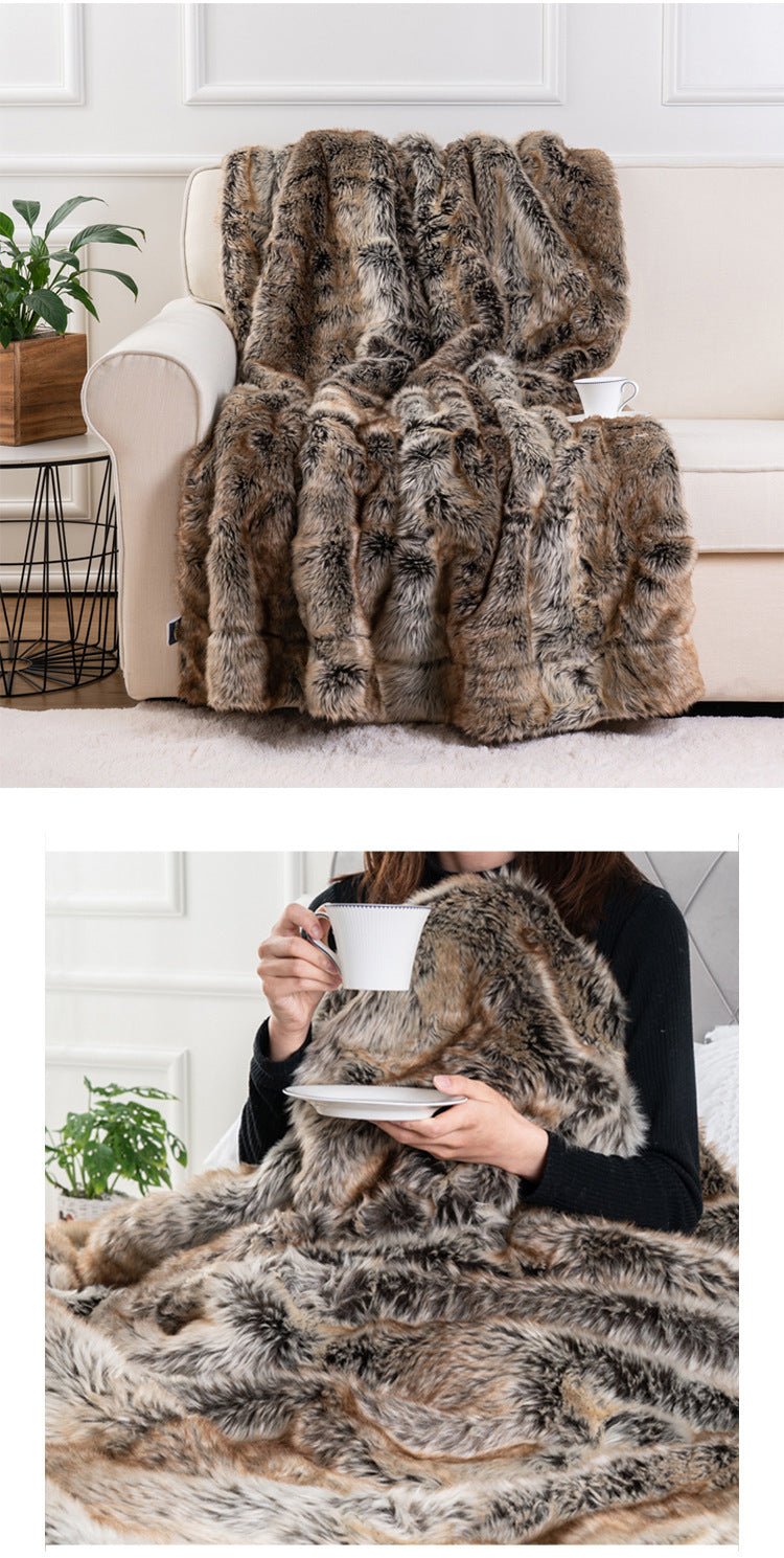 Breezy Premium Faux Fur Throw Blanket